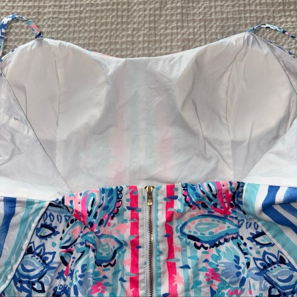 Lilly Pulitzer Blue and Pink Paisley Mini Dress - Picture 8 of 9